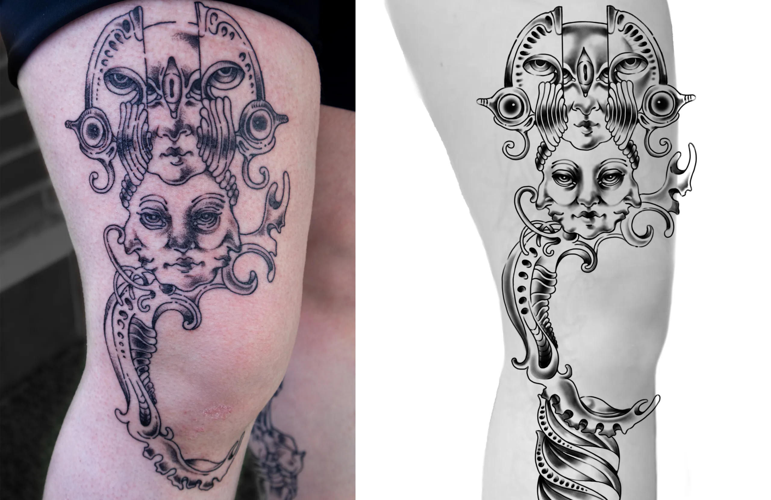 Tatuaje experimental ciberfuturista